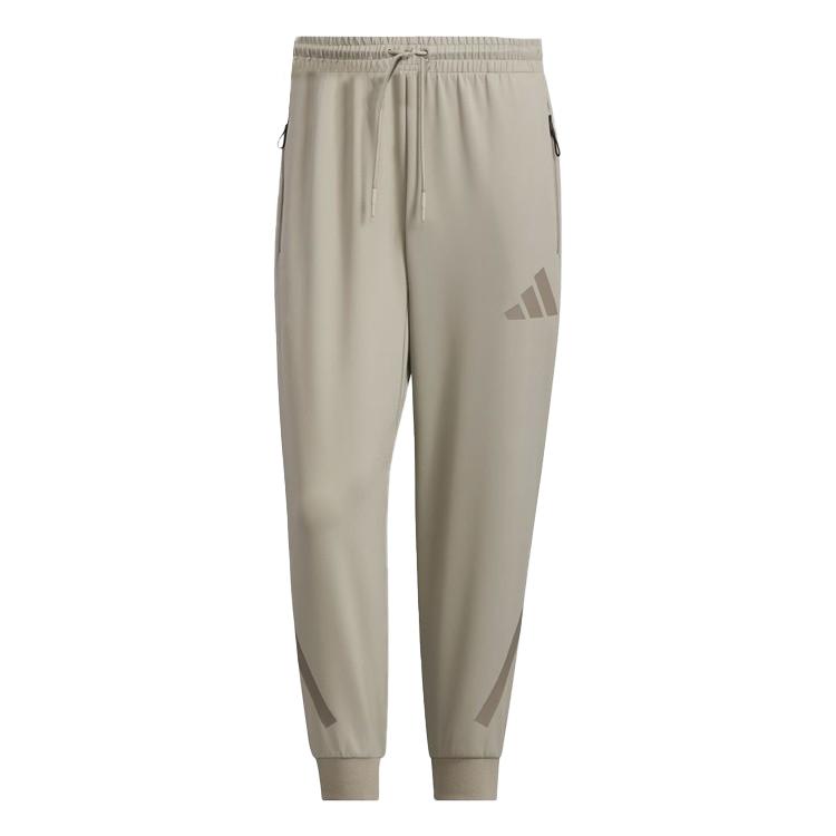 Adidas True Healing Series Fashion Simple Versatile Lace-Up Cool Knit Sports Pants Men Bottoms Light-Brown JN0136