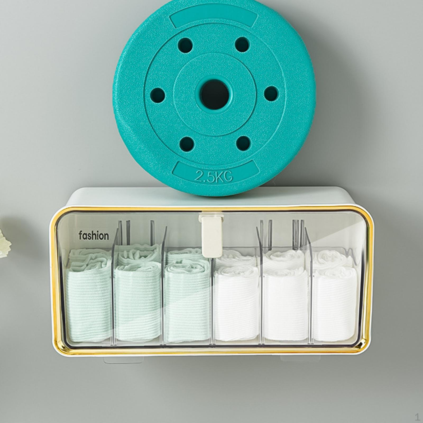 Прозрачный настенный органайзер для хранения, универсальный, водонепроницаемый, с регулируемыми отделениями белый