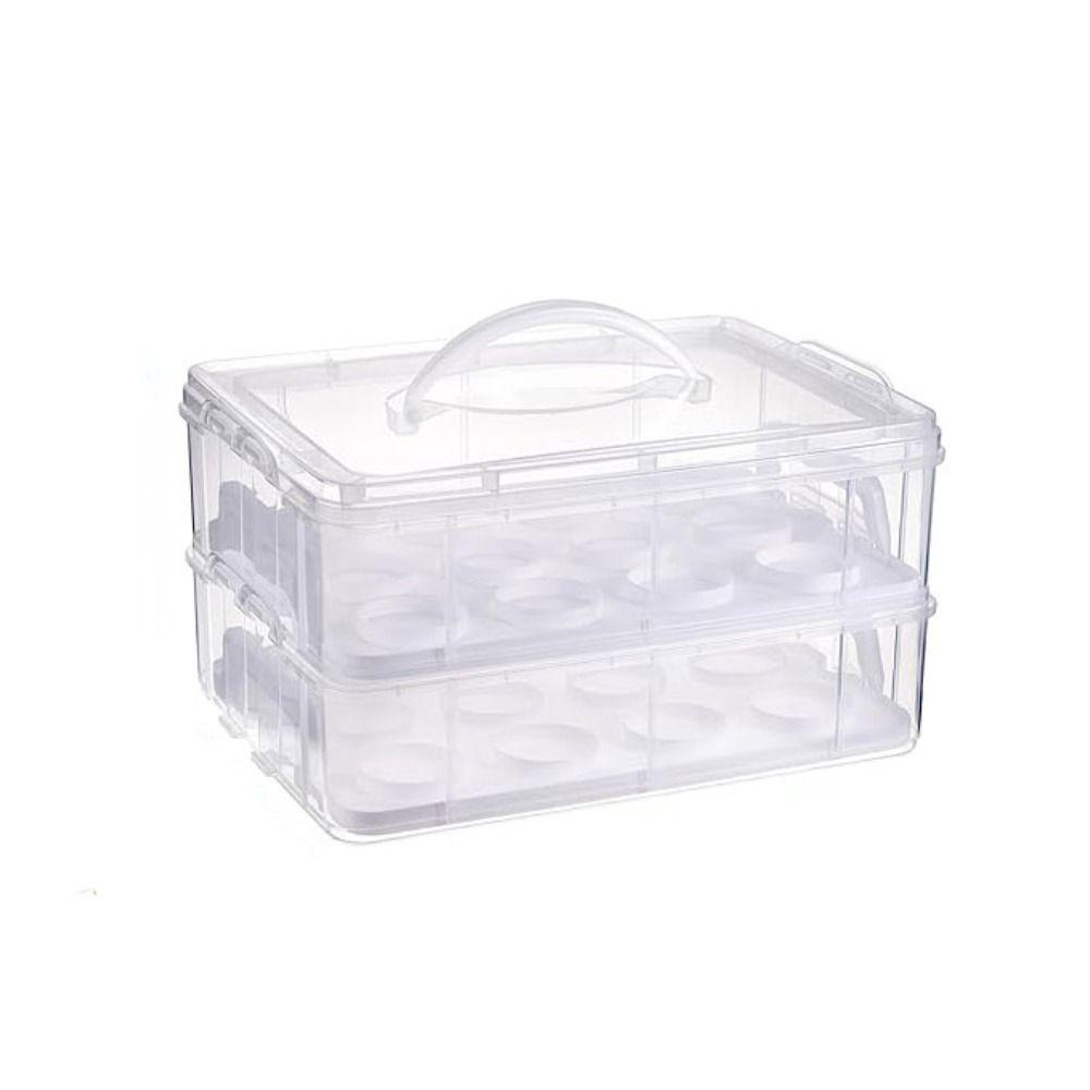 2 Tier Cupcake Storage Box Transparent Cupcake Containers Cupcake  Holder Cupcake Carrier  Party