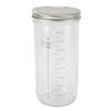 Sourdough Bread Starter Kit 34oz Glass Jar with Lid Date Feeding Mark Band Thermometer Band Silicone Scraper Bread