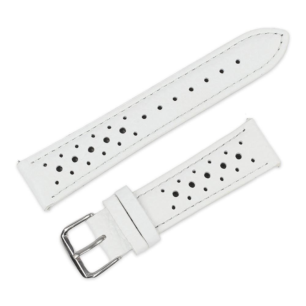 Vintage Breathable Porous Strap 18mm 19mm 20mm 21mm Genuine Leather Watchband Quick Release Replacement Belt Wrist Band for Men
