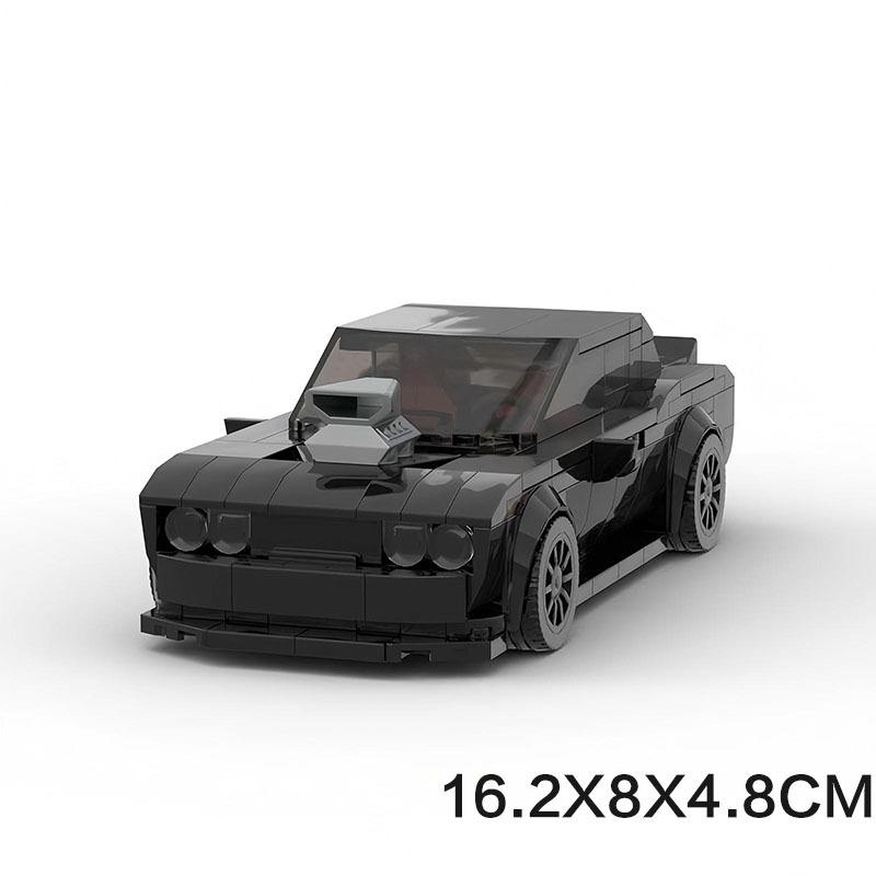 MOC 8 Grid Classic Muscle Car Building Bricks Set Speed Series Vehicle Model