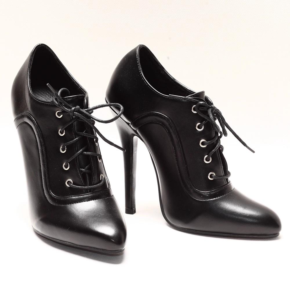 14 cm Magassarkú Spitze Fűzős Vintage Szexi Stiletto Unisex Cipő Plus Size 36-46