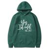 Autumn Winter YES I'MCOLD Letter Logo Print Saint Hoodie Hooded Men Women Couple Casual Gray Black Oversized Pullovers
