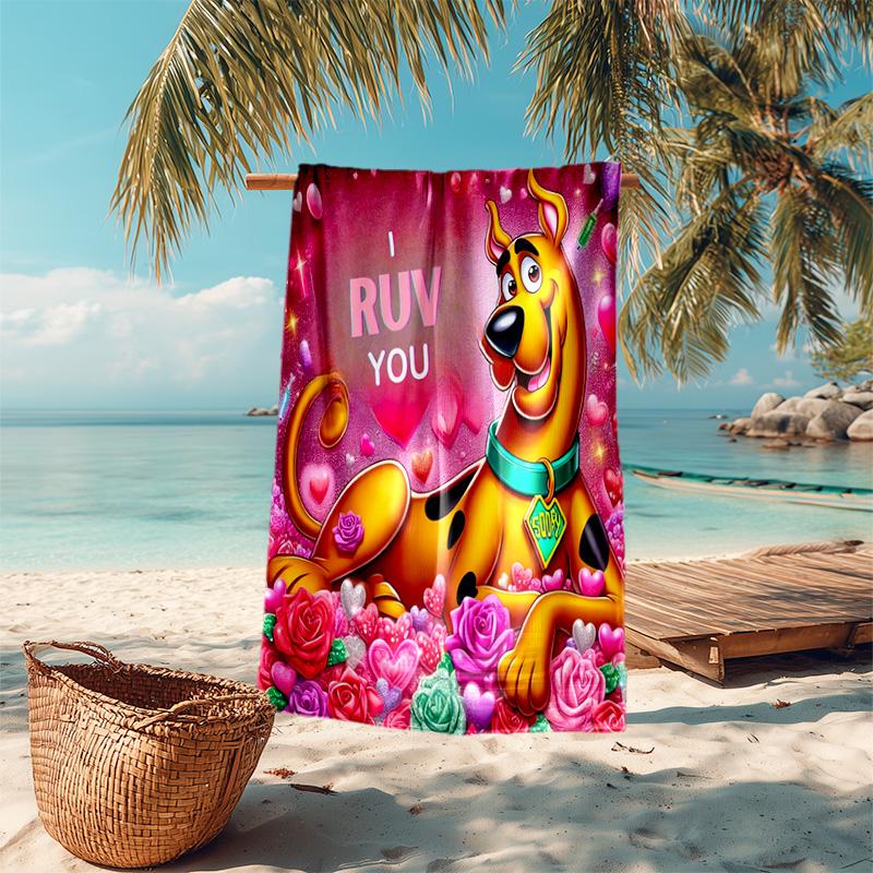 Halloween Fantasy Comedy Adventure Cartoon Movie Scooby-Doo Towel Outdoor Camping Vacation Swimming Beach Towel Outdoor Absorbent Bath Towel Y14