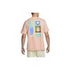 Nike Geometric Pattern Print Sports Short Sleeve T-Shirt Men Tops Orange Pink DQ1859-800