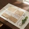 Christmas Festival Burlap Lace Cutlery Sleeves Set: Decorative Tableware for Parties & Weddings