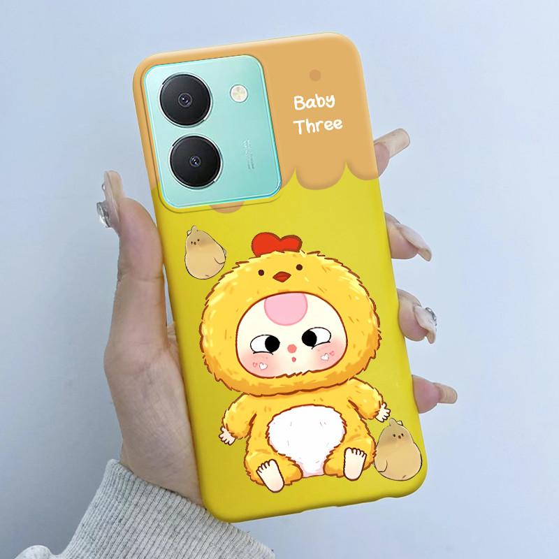 For Vivo Y27s Case Vivo Y36 Russian Cover Beautiful Butterfly Flower Girls Design Bumper Shell For Vivo V2247 V2322 Back Housing
