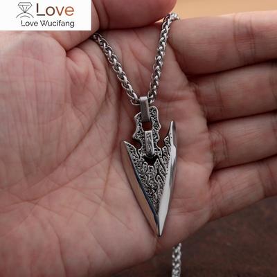 Edelstahl Pfeilspitze Lange Kette Halskette Für Männer Retro Speer Viking Halskette Anhänger Klassische Nordic Amulett Schmuck Geschenke