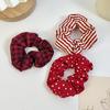 Christmas Red Plush Scrunchie: Cute Autumn Winter Hair Accessory
