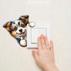 Cartoon Cute Pet Animal Wall Stickers, Open Light Socket Stickers, Living Room, Bedroom, Room Decoration, Self Adhesive Wall Stickers