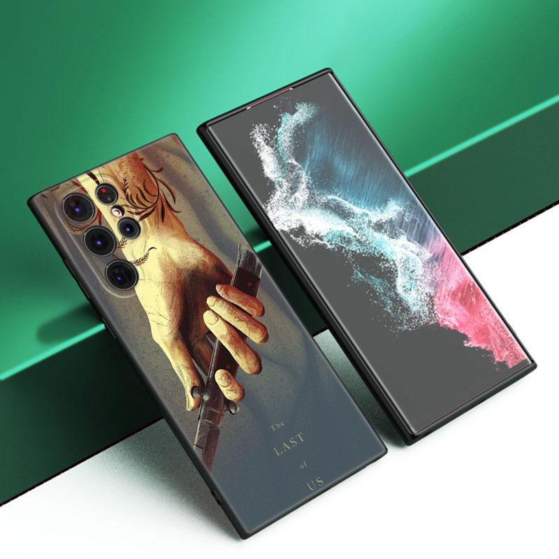 The Last Of Us Black Silicone Phone Case For Samsung Galaxy S23 S21 S20 FE S24 S22 Ultra S10E S10 S9 S8 Plus