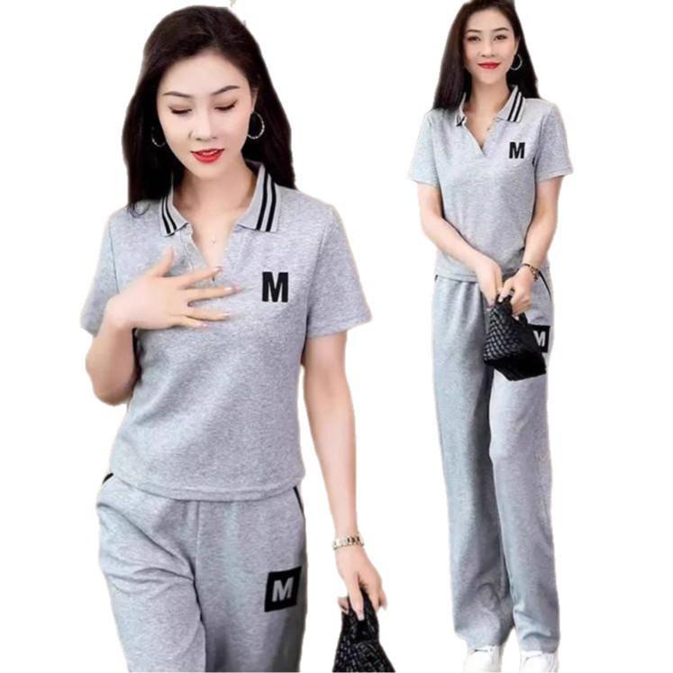 Women's Summer 2025 Fashion: Short Sleeve Top & Wide Leg Pants Set