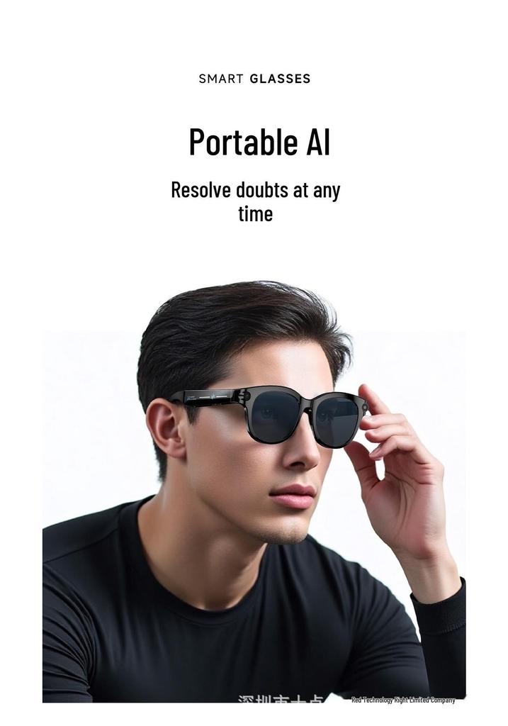 L02AI Smart Glasses: Multifunctional Bluetooth for Calls, Photography, Translation, Recognition & HD Video Recording.