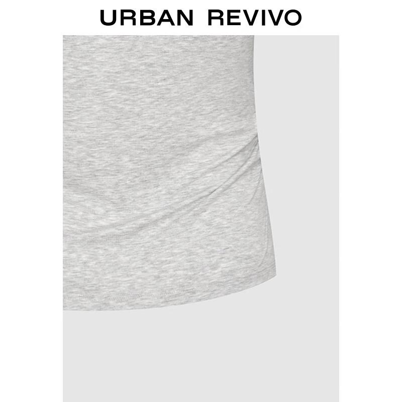 UR Women's Draped Neck Slim Fit Short Sleeve T-Shirt