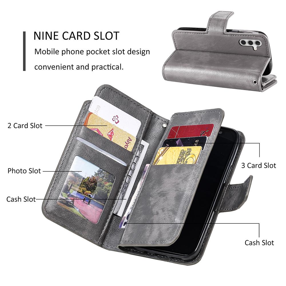 Retro Flip Leather Case For Samsung Galaxy S24 S23 FE S22 A05S A14 A15 A23 A24 A25 A34 A35 A54 A55 A73 Cards Holder Wallet Cover
