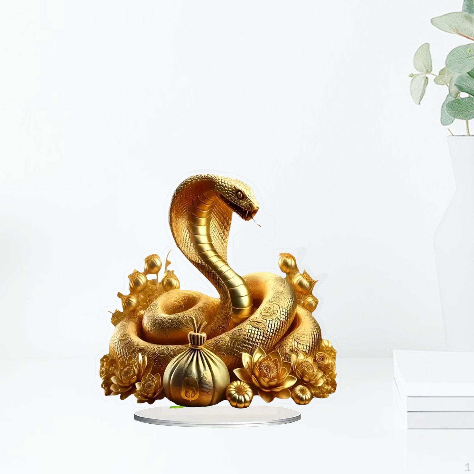 

Год Змеи Акриловый Знак Китайский Лунный Украшение Художественное Работа Настольный Орнамент для Style D