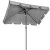 Springos® Parasol de jardin rectangulaire avec fonction d’inclinaison et manivelle 240 cm