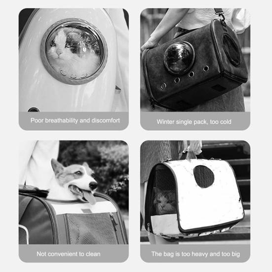 Cat Carrier Bag Plush Puppy Carrier Bag with Adjustable Crossbody Bee Design Travel Strap Cute Bear