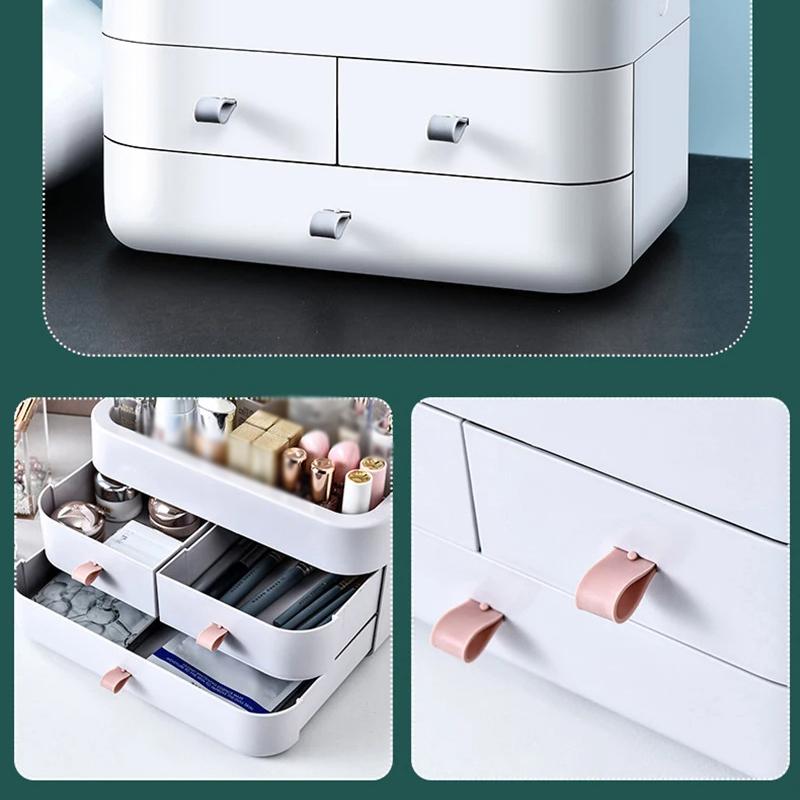 Cosmetics Storage Box Dust-Proof Desktop Makeup Organizer With Drawer For Skin Care Products Household Storage Box Shelf