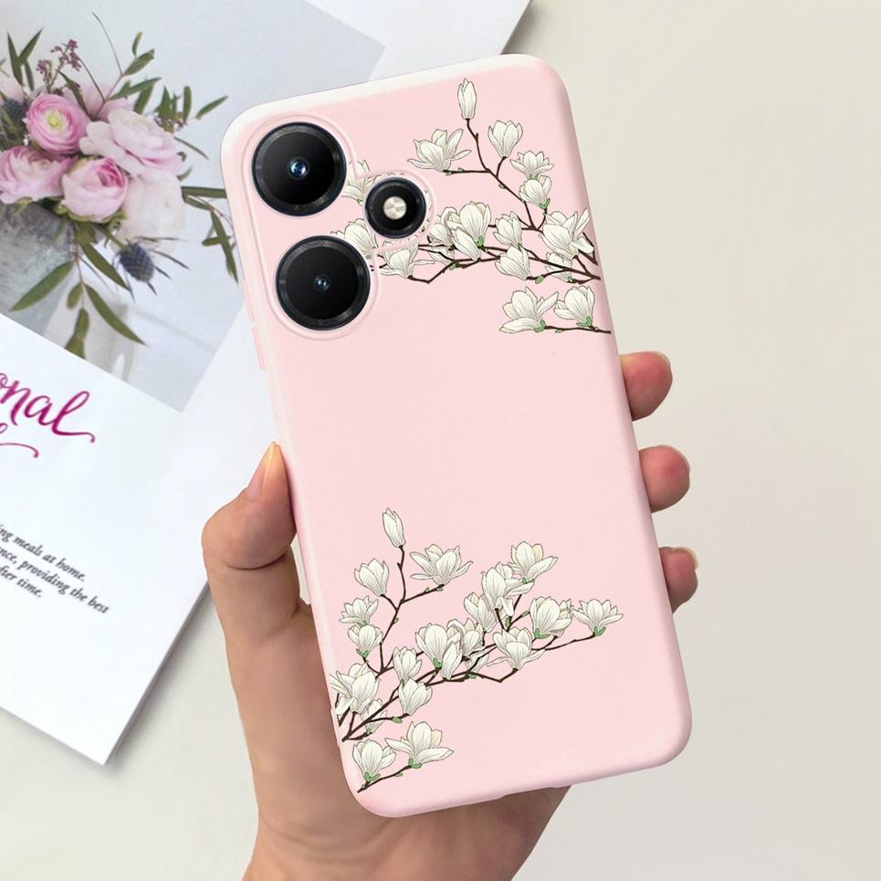 

Для Infinix Hot 30i 30 Play NFC Чохол Місячна Ніч Квітка Рідкий Силікон Задня Кришка Для Infinix Hot 30Play 30i 30 Play Чохол для Телефону Hot 30 Play ( NFC )