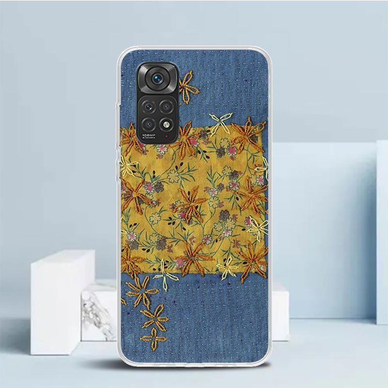 Jeans Cowboy Denim Printed Phone Case For Xiaomi Redmi Note 15 14 14S 13 12S 12 Pro Plus 11S 11 11T 11E 10S 10 + Soft TPU Back C