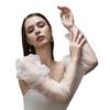 Mangas de Braço Transparentes Luvas Transparentes para Noiva Vestidos de Casamento e Ocasiões Formais Luvas de Comprimento nos Ombros para Banquetes