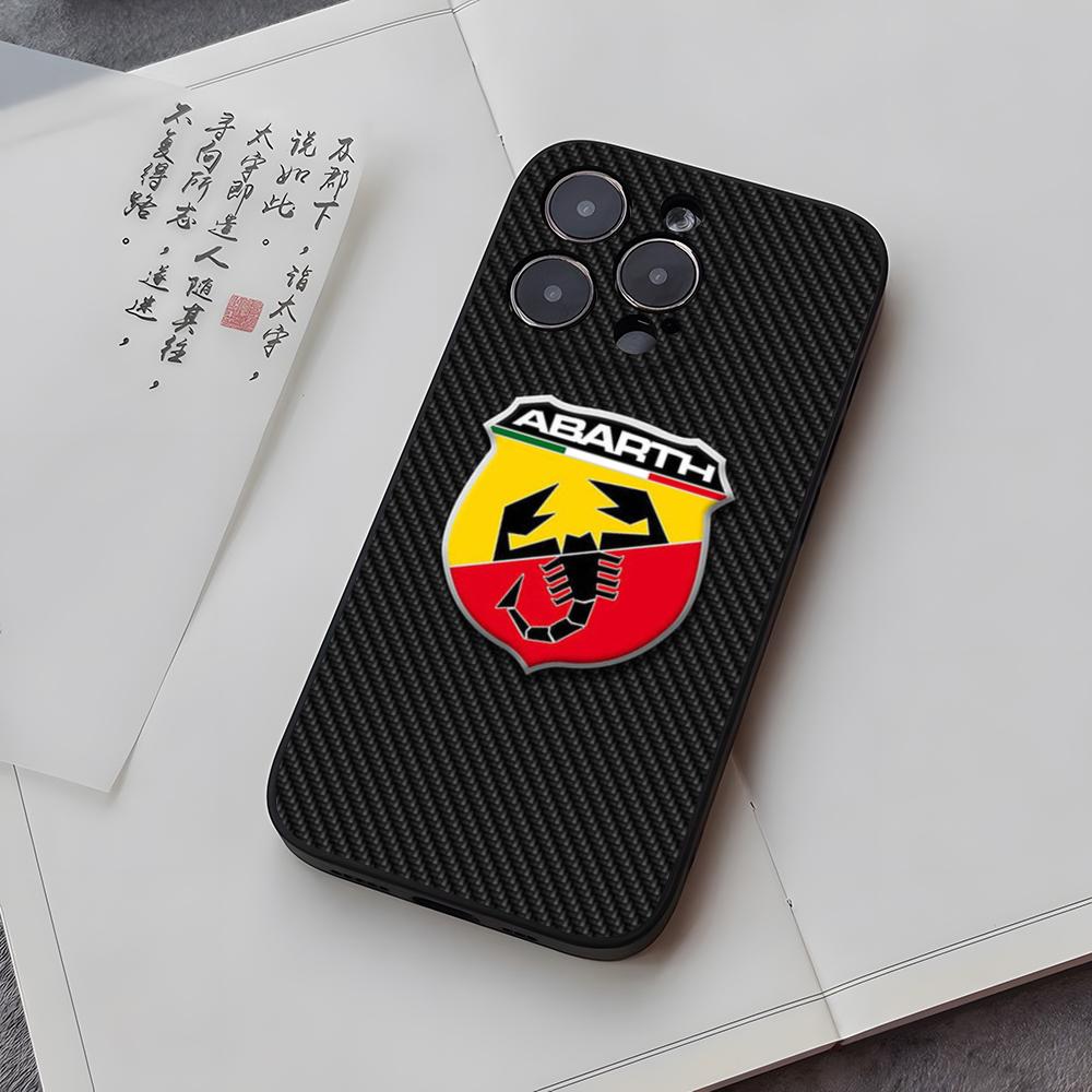 ABARTH Italia Funda para Teléfono de Coche para iphone 14 13 16 11 15ProMax 12 Pro Max Mini Xr Xs X 7 Plus Fundas