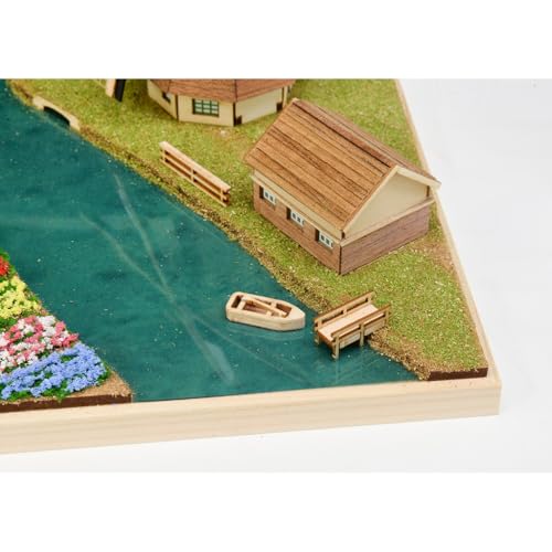 Woody Joe European Streets Series: Kinderdijk, Netherlands Wooden Model Assembly Kit (Diorama)