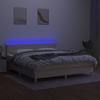 Vidaxl Continental Bed With Mattress, Cream, 160X200 Cm, Fabric