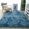 Soft Area Rug Floor Carpet Star Fluffy Tie-Dye Modern Long Plush Non-slip Machine Washable Living