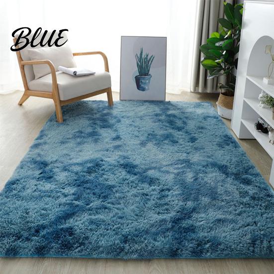Soft Area Rug Floor Carpet Star Fluffy Tie-Dye Modern Long Plush Non-slip Machine Washable Living