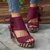 2025 New Women's Thick Platform Wedge Sandals Summer Comfortable Elevating Casual Shoes Plus Size Breathable Hot Sale