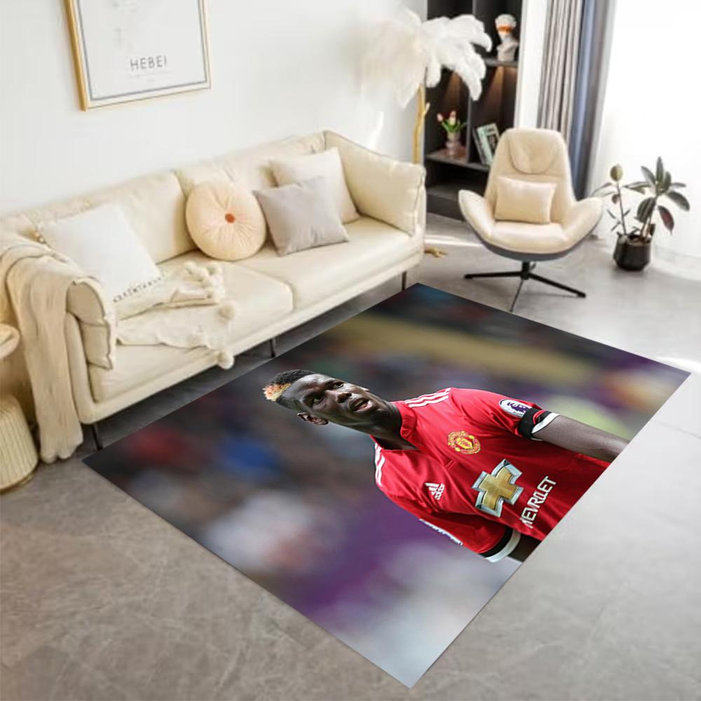Man United's Paul Pogba Area Rug Perfect for Study room Entryway Game Room Dormitory Antislip Carpet Decorate Offices Best for Christmas