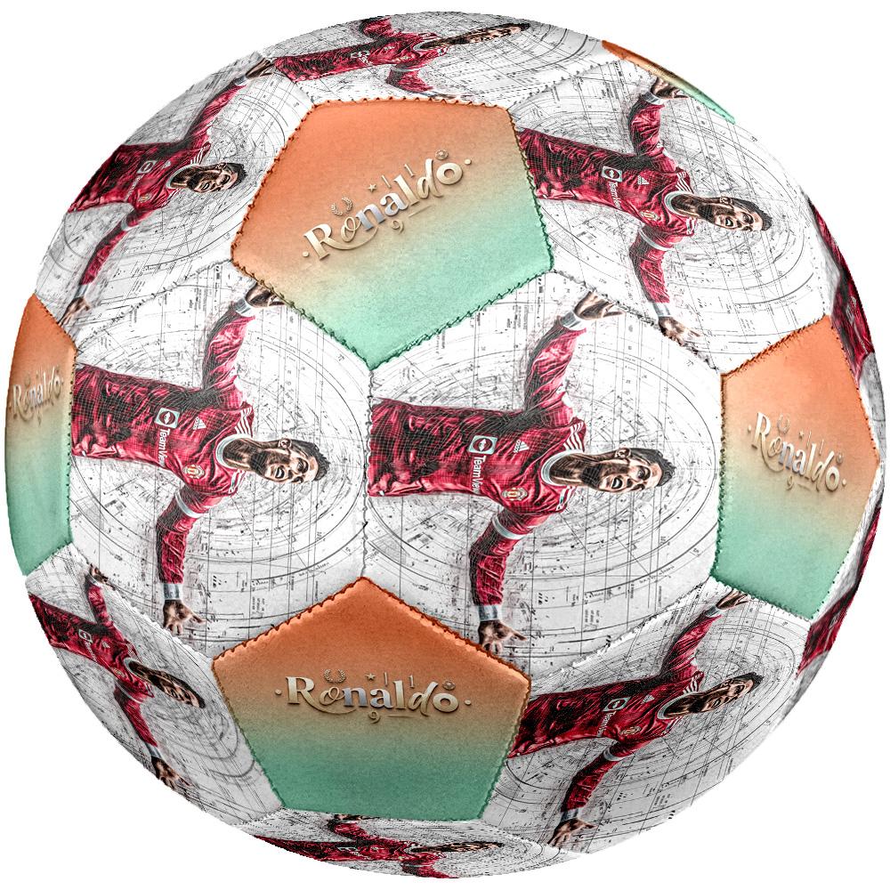 Ronaldo's Football Legend Celebration Size 5 Football Machine Sewn Indoor/Outdoor Universal Football Soccer Accessory