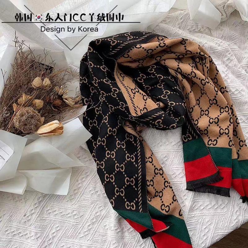 Letter imitation cashmere scarf women's autumn and winter air conditioner shawl thickened to keep warm stall supply