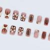 Elegante 3D Gesculpteerde Bloemen Kunstnagels ABS Press-On Nagels Eenvoudige Applicatie Langdurig Voor Bruiloftsevenement Kantoor
