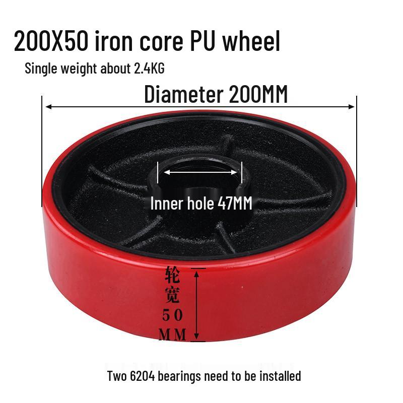 Transpalet Hidraulic Roți Nailon și Miez de Fier Accesorii Stivuitor PU