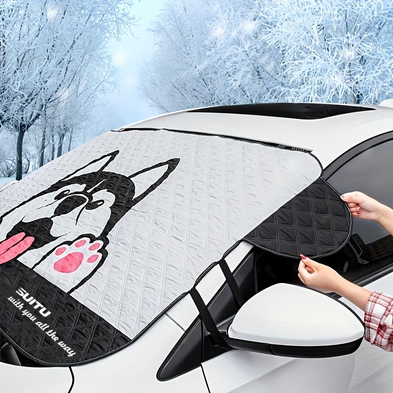 Summer Shade, Winter Shield. Universal Foldable Sunshade with Cute Design - Thermal Insulation Year-Round.