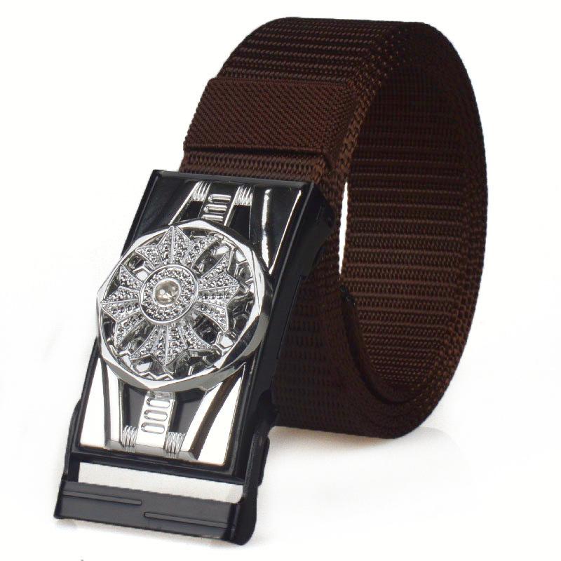 

Мужской ремень с автоматической пряжкой Come And Go, ремень из холста, нейлоновый тканый, дышащий и прочный, стойло 120cm