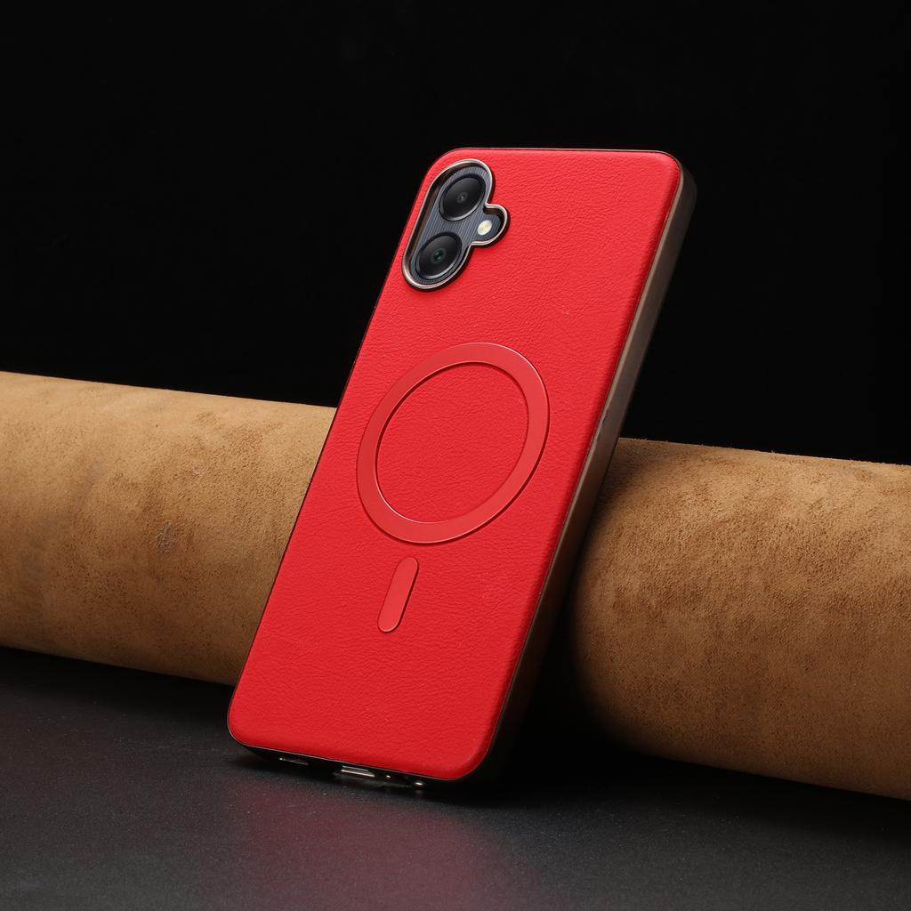 For Samsung Galaxy A06 5G/Galaxy A06 4G Case BINFEN COLOR BF40 Magnetic Case Electroplated PU + TPU Phone Back Cover