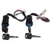 ATV & Off-road Vehicle Ignition Switch Key with Plastic Door Lock, Four-wire, Two Female Connectors (50-250cc)