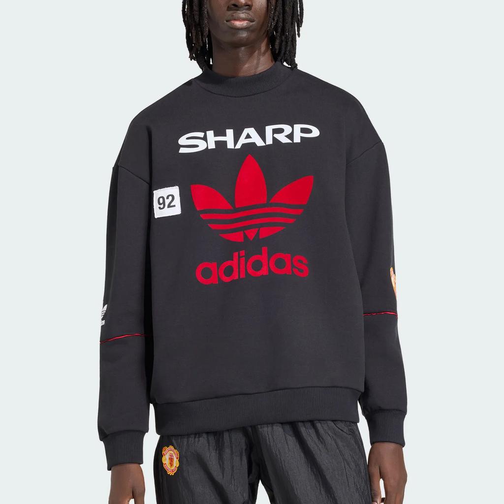 Adidas Originals Manchester United Sweat 90 Crew Neck Sports Pullover Long Sleeve Sweatshirt Men sweatshirt KC6383