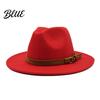 Chapeau Décontracté pour un Usage Quotidien Chapeau Fedora en Feutre de Laine Panama Unisexe avec Bande en Simili Cuir Headgear Laineux Durable Trilby à Large Bord Vintage pour Femmes