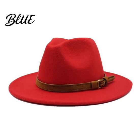 Chapeau Décontracté pour un Usage Quotidien Chapeau Fedora en Feutre de Laine Panama Unisexe avec Bande en Simili Cuir Headgear Laineux Durable Trilby à Large Bord Vintage pour Femmes