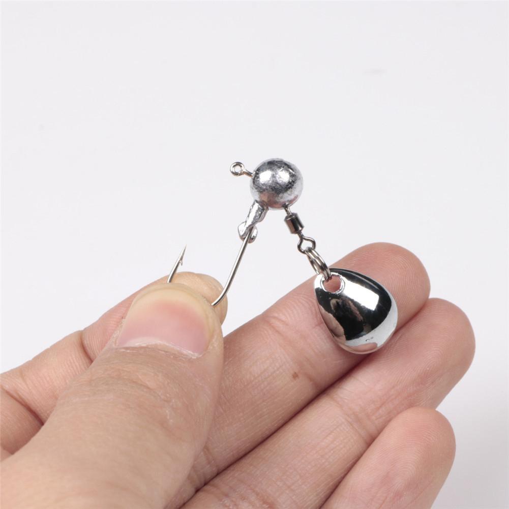 2g-10g Carbon Steel Hook With Noise Sheet Lure Barbed Fishing Hooks Fishing Tackle