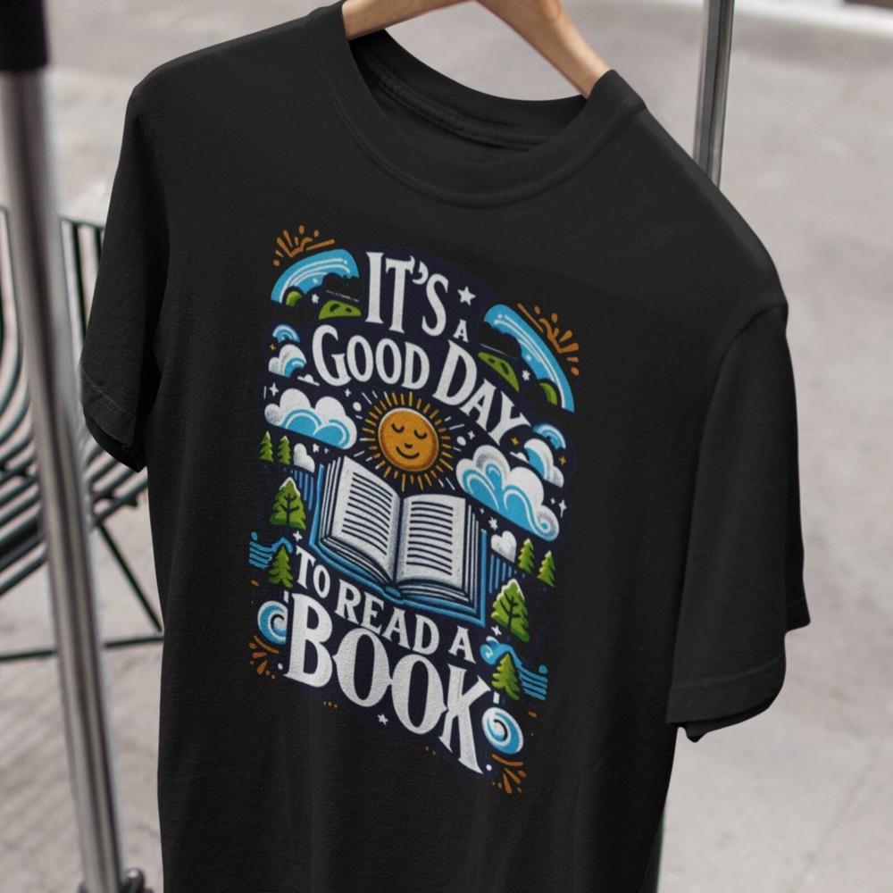 26 ts Хороший день, чтобы почитать книгу - Футболка для книжного червя - Подарки для любителей книг - Подростковая унисекс футболка XL