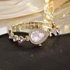 Fashion Accessory Heart Bracelet Watch Waterdrop Shaped Case Women's Quartz Watch  Daily Use