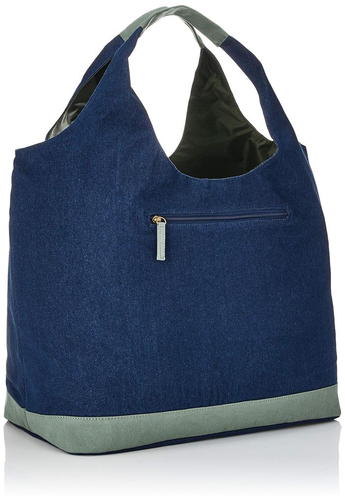 Lee Tote Logo Denim with Interior Navy Bag, Patch, Material, Multifunctional, Dividers, Large,