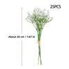 25Pcs Realistic Faux Gypsophila Flower For Wedding Bouquets Outdoor Indoors Decoration Long Time PVC Materials User Friendly Design